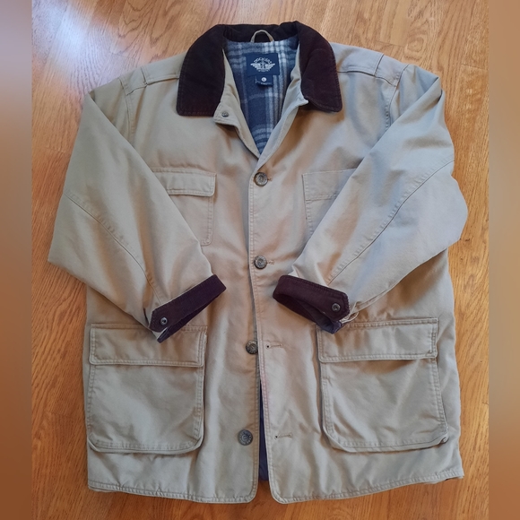 Dockers Men's Tan Barn Coat 100% Cotton Shell Size Large - Picture 3 of 10